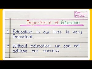 10 lines essay on Importance of Education|essay on Importance of Education|importance of education