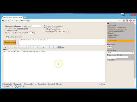 Speech recognition with Voice Notebook. The first steps
