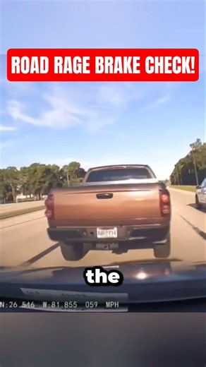 Brake check nearly causes tragic crash! 😨 #baddrivers