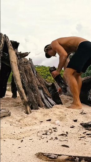 Building a Shelter Stranded Alone on Inhabited Island