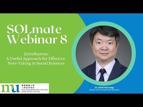 SOLmate Webinar 8.4 Basic Principles of the Zettelkasten method Part 2