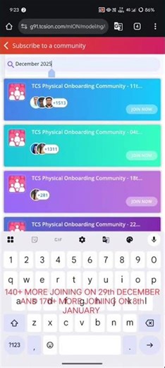 More joining for 29th Dec and 8th Jan #tcs #tcsjoining #tcs_pattern