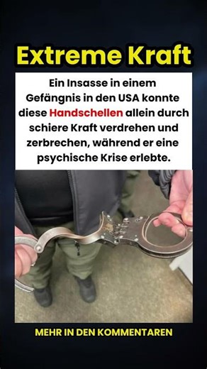 Häftling zerbricht Stahl-Handschellen mit bloßen Händen während einer psychischen Krise! 💪⛓️