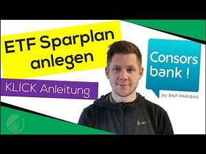 Setting up an ETF savings plan with Consorsbank: Simple click-through instructions
