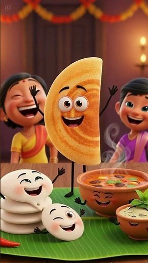 The Funny Breakfast Gang | Dosa Idli Sambar Chutney Animation 😂 | Funny Cartoon