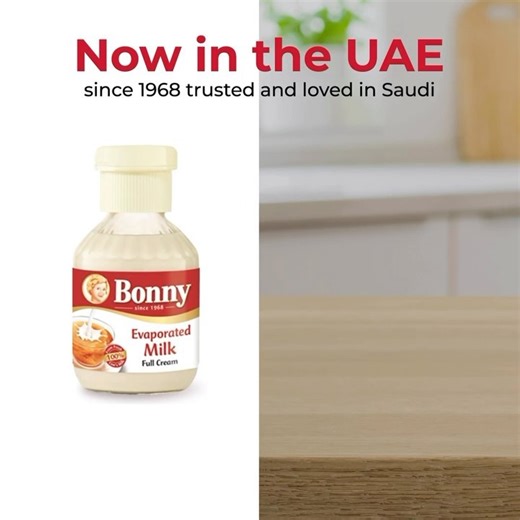 Introducing Bonny, Saudi’s favorite evaporated milk, now in the UAE! made from 100% fresh cow’s milk, available in both can or glass bottle. #nowintheUAE #newinUAE #UAE #BonnyMilk #BonnyUAE #EvaporatedMilk #RealMilk #Creamy #RichFlavor #Delicious #AbuDhabi #Dubai #Sharjah #RasAlKhaimah المذاق الموثوق به في المملكة العربية السعودية لسنوات طويلة، الآن أصبح متوفراً في الإمارات! 🇦🇪 نقدم لك حليب بوني المبخر كامل الدسم 100٪ من حليب الأبقار الطازج، في عبوة زجاجية أو علبة معدنية #الآن_في_الإمارات #جدي