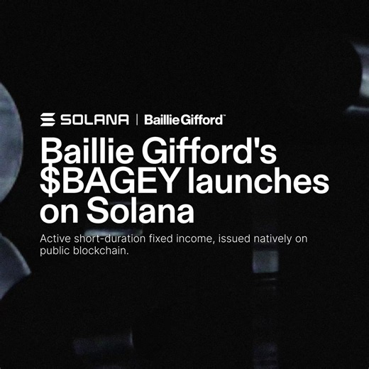 $BAGEY has launched on Solana.The Baillie Gifford (@BGDA_UK) Enhanced Yield Fund is the first publicly available, fully native UK-regulated tokenised fund issued onchain, settled in USDC, built with BNY.Not a wrapper. The blockchain is the register of record.