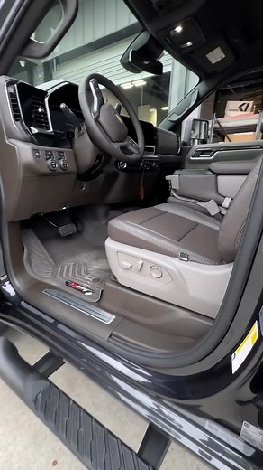 Morning Java ☕️ 2024 Silverado HD interior color matched perfectly with the @katzkin_leather JAVA colored leather! #alloutoffroad #katzkin #katzkinleather #allout #chevy #silverado #leather #leatherinterior #java | All Out Offroad Performance