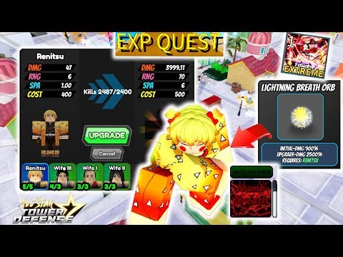 6Star Zenitsu Worth the Grind?! | EXP Ticket Raid Extreme Gameplay/Showcase | All Star Tower Defense