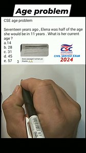 24K views · 384 reactions | Civil service exam / civil service exam reviewer / age problem #civilserviceexam2024 #pnpacat2024 #letreview2024 #civilserviceexam #LETReview #mathematicschallengeaccepted #mathematics | Arturo Infornon Malag Jr. | Facebook