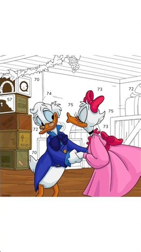 Donald Duck and Daisy Duck coloring page#disney #donaldduck #art #coloring #acrylicpainting