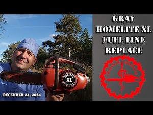 (Gray) Homelite XL Fuel Line Replace and Testing #chainsaw #homelite #vintagechainsaw