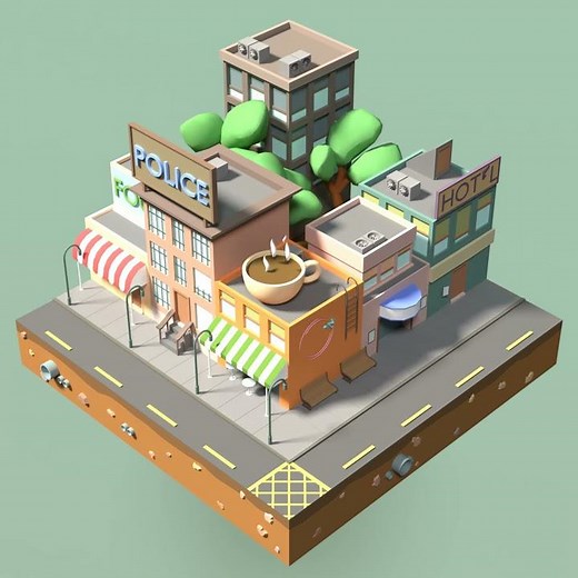 Building up the City - Blender and Animation Nodes