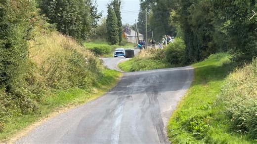 Chris Armstrong flying on SS4 ALMC Rally 2025. | CRSpics.com Irish Rally Photography