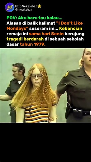Tragedi "I Don't Like Mondays": Kisah Brenda Spencer dan Penembakan Sekolah Cleveland 1979 #shorts