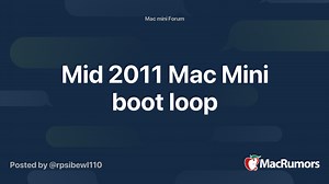 Mid 2011 Mac Mini boot loop