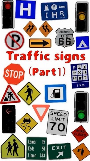 Traffic Signs in English | Learn Road Signs with Pictures and Names (Part1)