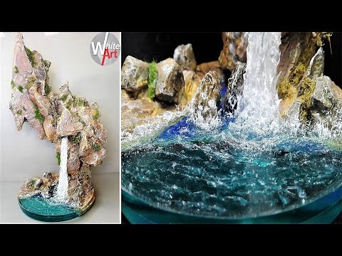 How to make High Mountain with Waterfall | realistic landscape diorama | resin art