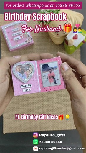 Mini Scrapbook ideas🎁| Birthday card ideas💡 |scrapbook for Husband/Boyfriend 👩‍❤️‍👨| Tutorial