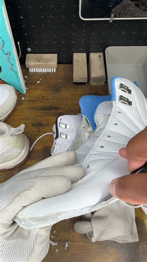 #properpreperationpreventspoorperformance #5ps #howtogluejordans #resroringshoes #sneakers #creased