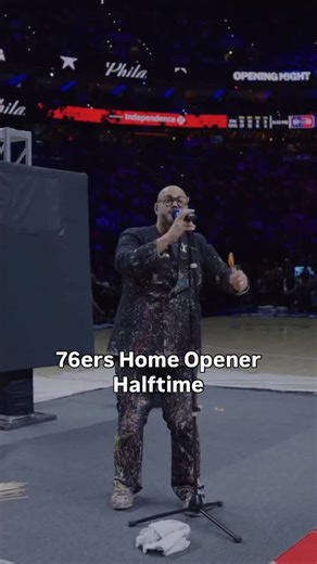 Painting for @sixers Halftime Opening Night! Thank You Philadelphia! | David Garibaldi