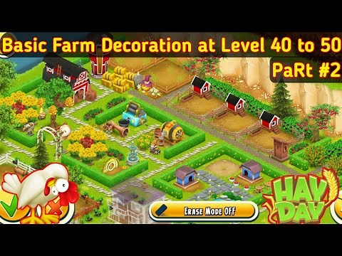 Hay Day Decoration : Design at Level 40 to 50 | Farm Decoration | TeMct Gaming