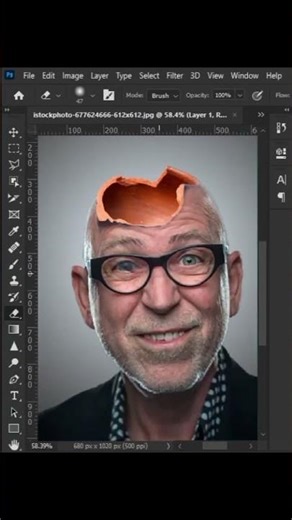 Crazy Photoshop Manipulation Tutorial #shortsvideo #adobephotoshop #photoshop #portrait