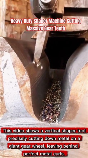 Heavy Duty Shaper Machine Cutting Massive Gear Teeth! #shortsfeed #craft #skills​#Machining