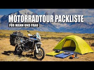 Packliste für Reisen auf dem Motorrad + Camping