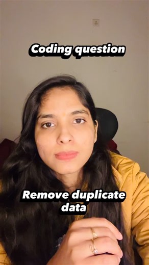 Real interview Experience on Instagram: "Remove duplicate data from Array #shorts #viral #office #coding #javascript"