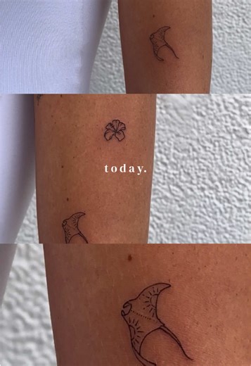 Creating a small sleeve 🤍 • HOUSE OF LINES MARBELLA • Your new favorite fineline tattoo studio Located in Puerto Banús, Marbella #finelinetattoomarbella #summer2026 #cutetattoos