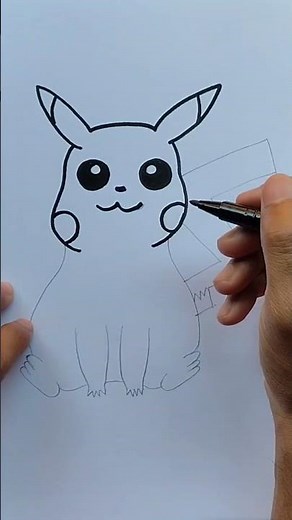 How To Draw Pikachu Easy Step By Step | Cute Pikachu Drawing | Pokémon Drawing Tutorial #shorts