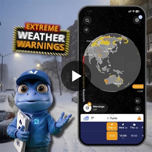 ⚠️ Ventusky now shows official Weather Warnings from national meteorological institutes worldwide. Affected area + severity + exact start/end time on a dedicated map layer. Get informed and stay… | Ventusky