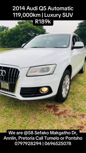 Selling a well-kept 2014 Audi Q5 Automatic with 119,000km, offering comfort, safety, and strong performance. ✅ Automatic Transmission ✅ 119,000km ✅ Powerful & Smooth Drive ✅ Leather Interior ✅ Multi-Function Steering Wheel ✅ Climate Control ✅ Cruise Control ✅ Bluetooth / Media ✅ Spacious & Comfortable SUV#CarBuyingTips #trendingvideo #trending?song🔥 #carsoftiktok #UsedCars