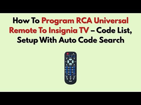 How To Program RCA Universal Remote To Insignia TV – Code List, Setup With Auto Code Search (2026)