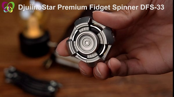 DjuiinoStar Premium Fidget Spinner/Ring, CNC Machined Linkage Spinner, High-end Fidget Toy, Help to Relief Stress, Best 'Fidget Jewelry' Gift for Fanatic Fidget Fans DFS-33