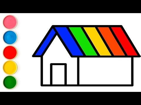 House drawing/ how to draw home / house drawing step by step/ colouring videos / very easy home draw