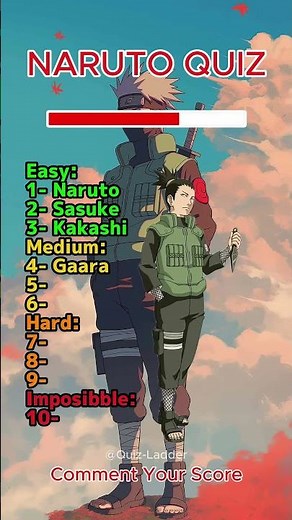 Are You a True Naruto Fan???🤔 Let’s test it.🔥