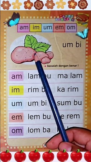 Belajar membaca tanpa mengeja untuk anak PAUD tk dan SD #belajarmembaca