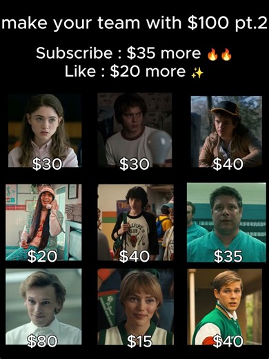 Choose Your Stranger Things Team With $100 💸 [Part 2] #StrangerThings