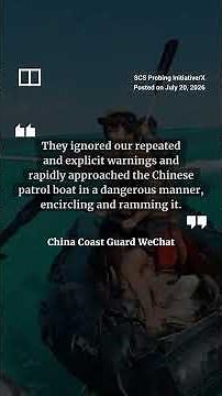 Philippine sailor injured in clash with China Coast Guard