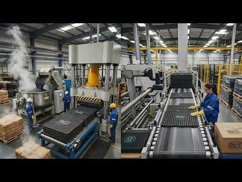 Heavy Duty Rubber Mats Production – Full Factory Process From Start to Finish