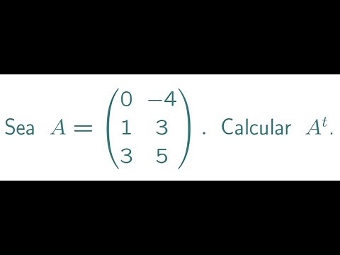 Cálculo de la matriz traspuesta