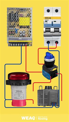Power Flow Indicated by Light Following Button Press.