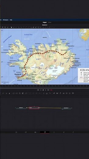 Travel Map Line Animation in Davinci Resolve #davinciresolve #map #animation