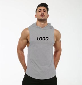 [Hot Item] Wholesale Sports Hoodie Tanks Tops Gym Apparel Training Muscle Tank Top for Men Fitness Vest Bodybuilding Clothing