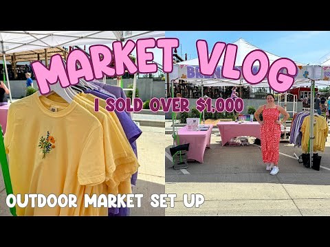CRAFT FAIR VLOG🌷 MADE OVER 1K💸 Outdoor Booth Set Up For A Market❣️ Market Prep Vlog