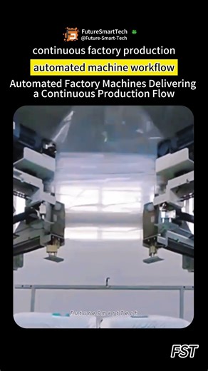 Automated Factory Machines Delivering a Continuous Production Flow