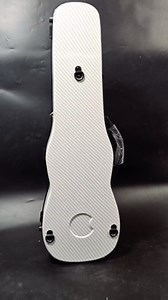 Hard Violin Case 4/4 Full Size Carbon Fiber Violin Box with reinforced carry handle Violin backpack with Back Straps (White)