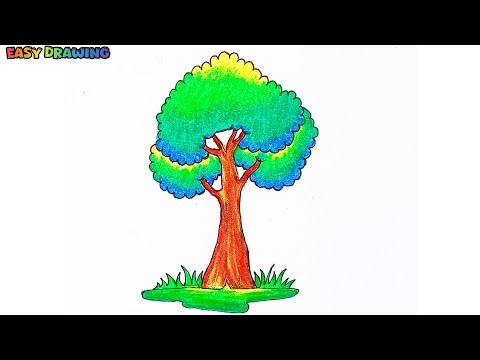 🌳Easy Tree Drawing for Kid's ll How to Draw a Tree Step by Step ll Realistic Tree Drawing #tree #art
